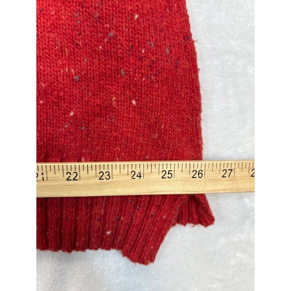 J.Jill Sweater Womens XL Red Knit Pockets Ribbed Cuffs Collar Wool Blend - Picture 7 of 7